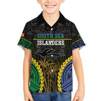 Personalised South Sea Islanders And New Ireland Kid Hawaiian Shirt Kanakas Polynesian Pattern