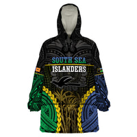 Personalised South Sea Islanders And New Ireland Wearable Blanket Hoodie Kanakas Polynesian Pattern