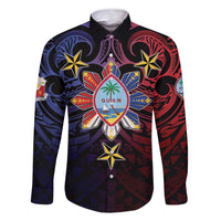 Philippines Guam Family Matching Off Shoulder Maxi Dress and Hawaiian Shirt Filipino Sun With Guaman Seal