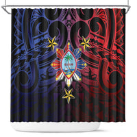 Philippines Guam Shower Curtain Filipino Sun With Guaman Seal