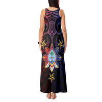 Philippines Guam Tank Maxi Dress Filipino Sun With Guaman Seal