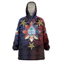 Philippines Guam Wearable Blanket Hoodie Filipino Sun With Guaman Seal