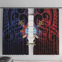 Philippines Guam Window Curtain Filipino Sun With Guaman Seal