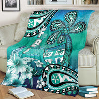 Fiji Born Indian Blanket Palm Paisley With Tapa Pattern