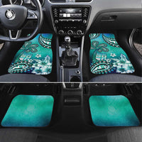 Fiji Born Indian Car Mats Palm Paisley With Tapa Pattern