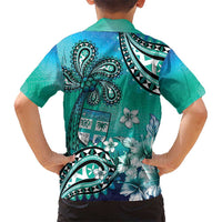 Fiji Born Indian Hawaiian Shirt Palm Paisley With Tapa Pattern