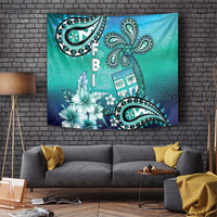 Fiji Born Indian Tapestry Palm Paisley With Tapa Pattern