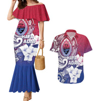 Guam Gadao Couples Matching Mermaid Dress and Hawaiian Shirt Hafa Adai Micronesian Tribal Pattern