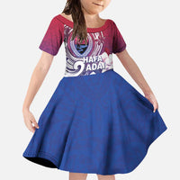 Guam Gadao Family Matching Off Shoulder Maxi Dress and Hawaiian Shirt Hafa Adai Micronesian Tribal Pattern