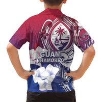 Guam Gadao Family Matching Off Shoulder Short Dress and Hawaiian Shirt Hafa Adai Micronesian Tribal Pattern