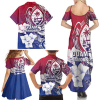 Guam Gadao Family Matching Summer Maxi Dress and Hawaiian Shirt Hafa Adai Micronesian Tribal Pattern