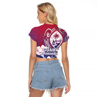Guam Gadao Raglan Cropped T Shirt Hafa Adai Micronesian Tribal Pattern