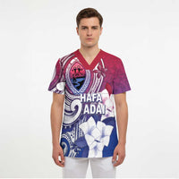 Guam Gadao Scrub Top Hafa Adai Micronesian Tribal Pattern - Polynesian Pride