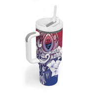 Guam Gadao Tumbler With Handle Hafa Adai Micronesian Tribal Pattern