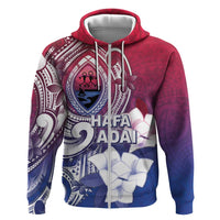 Guam Gadao Zip Hoodie Hafa Adai Micronesian Tribal Pattern LT05 Zip Hoodie Red - Polynesian Pride