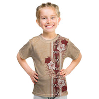 Tonga Language Week Kid T Shirt Hibiscus Tongan Ngatu Pattern
