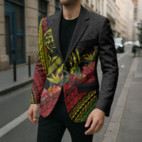 Retro Hawaiian Singer Blazer Polynesian Style Tropical Flowers