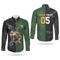 Custom South Africa And New Zealand Couples Matching Tank Maxi Dress and Long Sleeve Button Shirt Springboks And Kiwis Rugby Rivalry