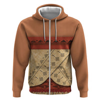 Island Elder Inspired Costume Zip Hoodie Polynesian Tribal Pattern