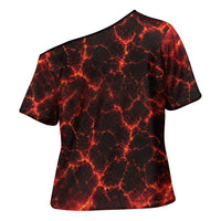 Lava Monster Costume Cross Shoulder Shirt Fiery Lava Spiral