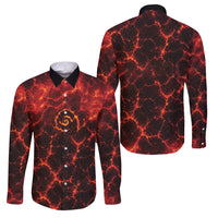 Lava Monster Costume Family Matching Mermaid Dress and Hawaiian Shirt Fiery Lava Spiral