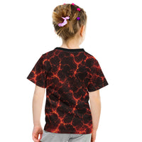 Lava Monster Costume Kid T Shirt Fiery Lava Spiral