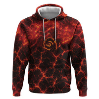 Lava Monster Costume Zip Hoodie Fiery Lava Spiral