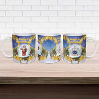 Samoa Christmas Ceramic Mug Snow Globe With Samoan Santa - Polynesian Pride