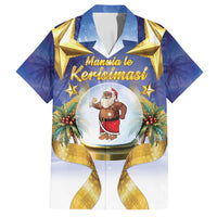 Samoa Christmas Family Matching Off Shoulder Maxi Dress and Hawaiian Shirt Snow Globe With Samoan Santa - Polynesian Pride