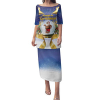 Samoa Christmas Family Matching Puletasi and Hawaiian Shirt Snow Globe With Samoan Santa - Polynesian Pride