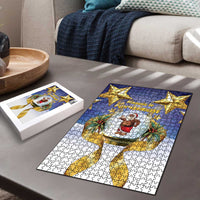 Samoa Christmas Puzzle Snow Globe With Samoan Santa - Polynesian Pride