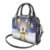 Samoa Christmas Shoulder Handbag Snow Globe With Samoan Santa - Polynesian Pride