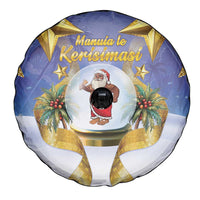 Samoa Christmas Spare Tire Cover Snow Globe With Samoan Santa - Polynesian Pride