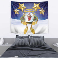 Samoa Christmas Tapestry Snow Globe With Samoan Santa - Polynesian Pride