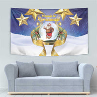 Samoa Christmas Tapestry Snow Globe With Samoan Santa - Polynesian Pride