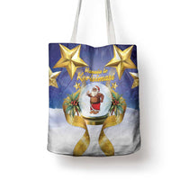 Samoa Christmas Tote Bag Snow Globe With Samoan Santa - Polynesian Pride