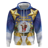 Samoa Christmas Zip Hoodie Snow Globe With Samoan Santa - Polynesian Pride