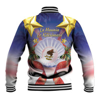American Samoa Christmas Baseball Jacket Seashell Santa Beach Vibes - Polynesian Pride