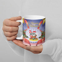 American Samoa Christmas Ceramic Mug Seashell Santa Beach Vibes - Polynesian Pride
