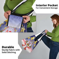 American Samoa Christmas Grocery Bag Seashell Santa Beach Vibes - Polynesian Pride