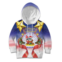 American Samoa Christmas Kid Hoodie Seashell Santa Beach Vibes - Polynesian Pride
