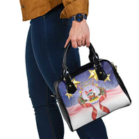 American Samoa Christmas Shoulder Handbag Seashell Santa Beach Vibes - Polynesian Pride