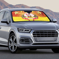 French Polynesia Christmas Auto Sun Shade Seashell Santa Beach Vibes - Polynesian Pride