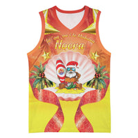 French Polynesia Christmas Basketball Jersey Seashell Santa Beach Vibes - Polynesian Pride