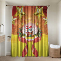 French Polynesia Christmas Bathroom Set Seashell Santa Beach Vibes - Polynesian Pride