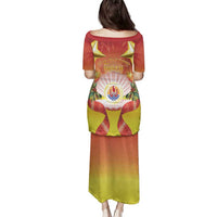 French Polynesia Christmas Family Matching Puletasi and Hawaiian Shirt Seashell Santa Beach Vibes - Polynesian Pride