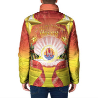 French Polynesia Christmas Padded Jacket Seashell Santa Beach Vibes - Polynesian Pride