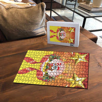 French Polynesia Christmas Puzzle Seashell Santa Beach Vibes - Polynesian Pride