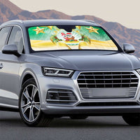 Cook Islands Christmas Auto Sun Shade Seashell Santa Beach Vibes - Polynesian Pride