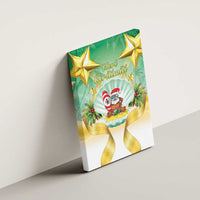 Cook Islands Christmas Canvas Wall Art Seashell Santa Beach Vibes - Polynesian Pride